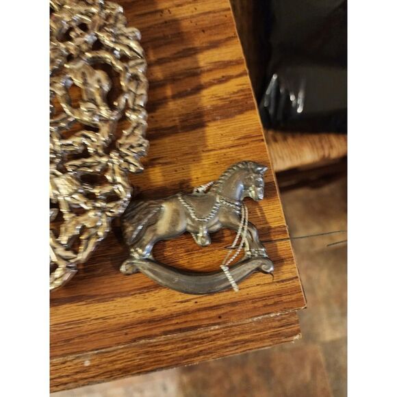 Vintage Silverplate Silver Tone Christmas Decor And Ornament Lot Of 5 - Picture 4 of 13